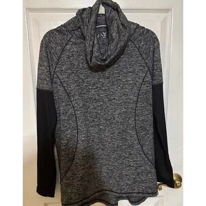 Marc‎ New York Performance Mock Athletic Wear Thumb Holes Black White Gray Sz LG